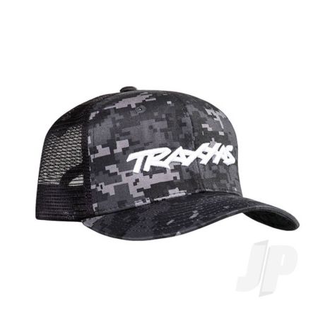 Traxxas Logo Hat Curve Bill Black Digital Camouflage Osfa (TRX1182-CAMO)