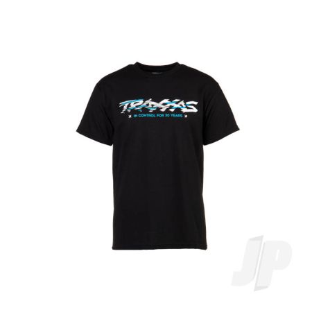 Traxxas Black Tee Sliced Logo Medium (TRX1373-M)