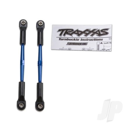 Traxxas Turnbuckles, Aluminium (Blue-Anodised), Toe Links, 61Mm (2 Pcs) (Assembled With Rod Ends & Hollow Balls) (Fits Stampede) (Requires 5Mm Aluminium Wrench #5477) (TRX2336A)