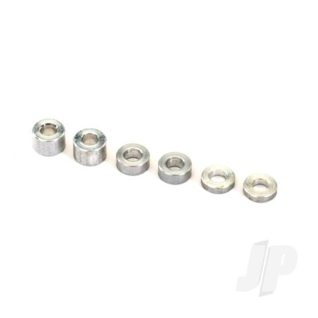 Traxxas Aluminium Spacers: 3X6X1.5Mm (2 Pcs) / 3X6X2.5Mm (1Pc) / 3X6X3.8Mm (2 Pcs) (TRX2539)