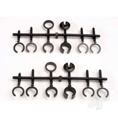 Traxxas Spring Retainers, Upper & Lower (2 Pcs) / Spring Pre-Load Spacers: 1Mm (4 Pcs) / 1.5Mm (2 Pcs) / 2Mm (2 Pcs) / 4Mm (2 Pcs) / 8Mm (2 Pcs) (Big Bore Shocks) (TRX2668)