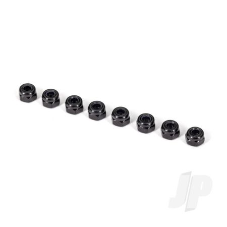 Traxxas Nuts, 3Mm Nylon Locking, Black (8) (TRX2745X)