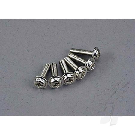 Traxxas Screws, 3X12Mm Washerhead Machine (6 Pcs) (TRX3186)