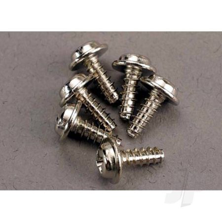 Traxxas Screws, 3X8Mm Washerhead Self-Tapping (6 Pcs) (TRX3290)