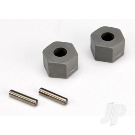 Traxxas Wheel Hubs, Hex (Tall Offset, Rustler / Stampede Front) (2 Pcs) / Axle Pins (2.5X10Mm) (2 Pcs) (TRX3654)