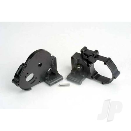 Traxxas Gearbox Halves (Left & Right) (Black) With Idler Gear Shaft (TRX3691)