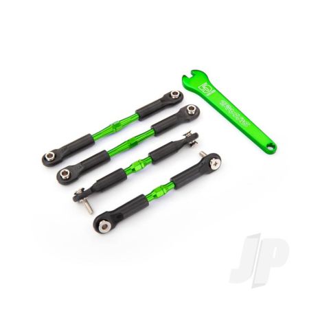 Traxxas Turnbuckles, Aluminium (Green-Anodised), Camber Links, Front, 39Mm (2), Rear, 49Mm (2) (Assembled W/Rod Ends & Hollow Balls)/ Wrench (TRX3741G)