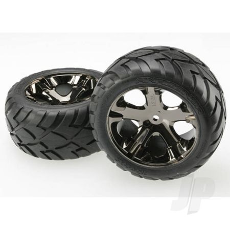Traxxas All-Star Black-Chrome Wheels (Pair) (TRX3773A)