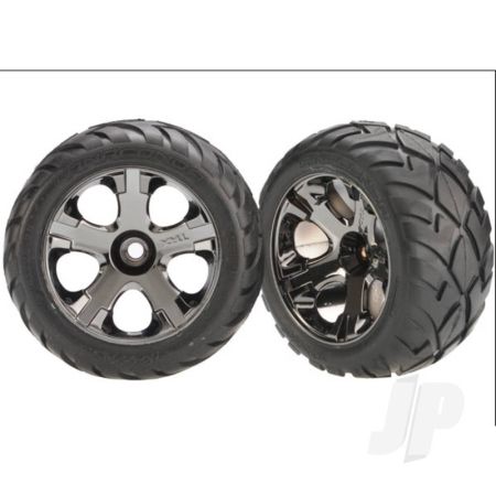 Traxxas Tyres And Wheels, Assembled Glued Anaconda Tyres (Nitro Front) (1 Left, 1 Right) (TRX3777A)