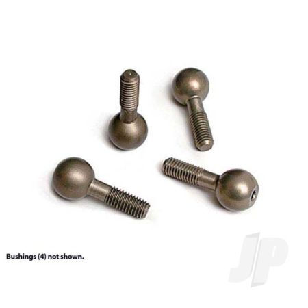 Traxxas Pivot Balls, Hard-Anodised 7075-T6 Aluminium (4 Pcs) / Pivot Ball Cap Bushings (4 Pcs) (TRX4933X)