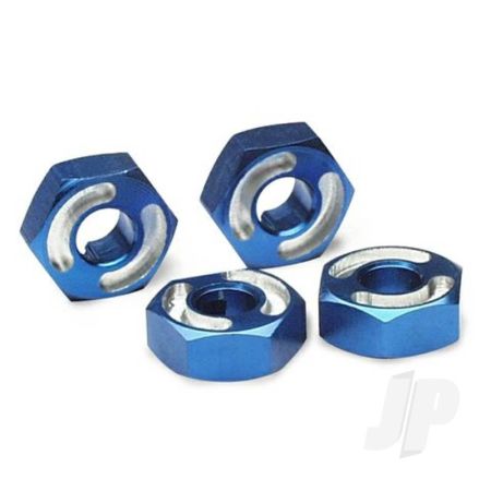 Traxxas Wheel Hubs, Hex, 6061-T6 Aluminium (Blue) (4 Pcs) / Axle Pins (2.5X10Mm) (4 Pcs) (TRX4954X)