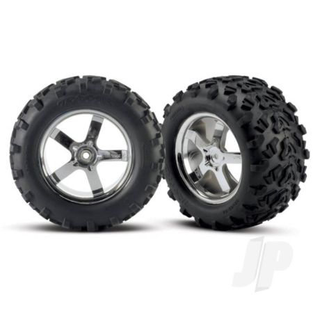 Traxxas Tyres And Wheels, Assembled Glued Maxx Tyres 6.3In Outer Diameter (2 Pcs) (TRX4973R)
