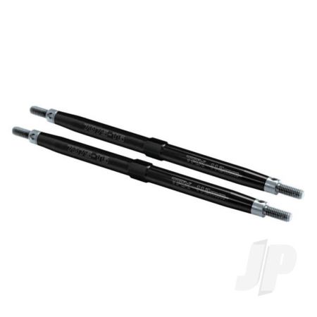 Traxxas Toe Links, Maxx (Tubes Black-Anodised, 7075-T6 Aluminium, Stronger Than Titanium) (112Mm, Front) (2 Pcs) / Rod Ends (4 Pcs) / Aluminium Wrench (1Pc) (For Maxx Models With Sealed Pivot Ball Suspension & 3.8' Wheels) (TRX5141A)