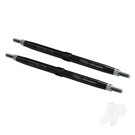 Traxxas Toe Links, Maxx (Tubes Black-Anodised, 7075-T6 Aluminium, Stronger Than Titanium) (124Mm, Rear) (2 Pcs) / Rod Ends (4 Pcs) / Aluminium Wrench (1Pc) (For Maxx Models With Sealed Pivot Ball Suspension & 3.8' Wheels) (TRX5143A)