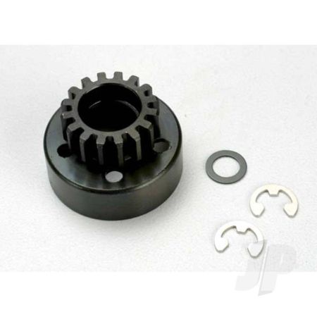 Traxxas Clutch Bell (15-Tooth) / 5X8X0.5Mm Fiber Washer (2 Pcs) / 5Mm E-Clip (Requires 5X11X4Mm Ball Bearings Part #4611) (1.0 Metric Pitch) (TRX5215)