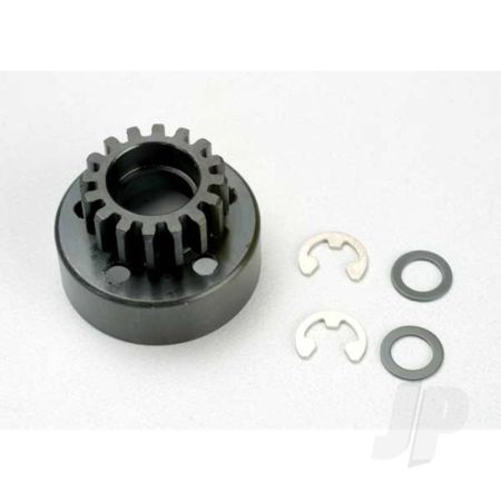 Traxxas Clutch Bell (16-Tooth) / 5X8X0.5Mm Fiber Washer (2 Pcs) / 5Mm E-Clip (Requires 5X11X4Mm Ball Bearings Part #4611) (1.0 Metric Pitch) (TRX5216)