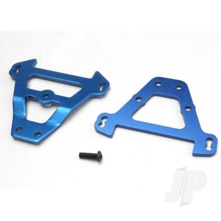 Traxxas Bulkhead Tie Bars, Front & Rear (Blue-Anodised Aluminium) (TRX5323)