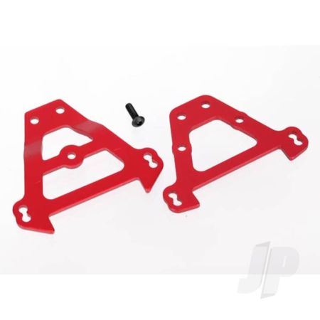 Traxxas Bulkhead Tie Bars, Front & Rear (Red-Anodised Aluminium) (TRX5323R)