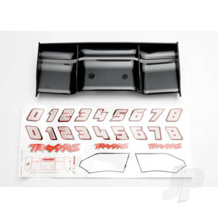 Traxxas Wing, Revo (Exo-Carbon Finish) / Decal Sheet (TRX5446G)