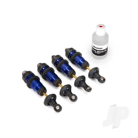 Traxxas Shocks, Gtr Aluminium, Blue-Anodised (Fully Assembled With Out Springs) (4 Pcs) (TRX5460A)