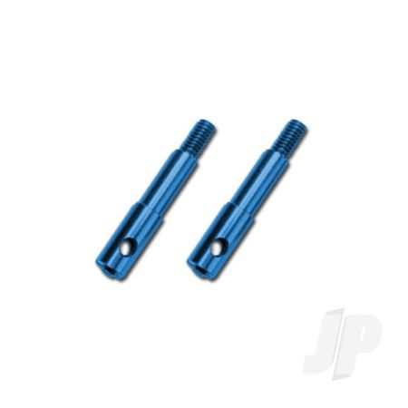 Traxxas Wheel Spindles, Front, 7075-T6 Aluminium, Blue-Anodised (Left & Right) (TRX5537X)