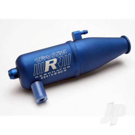 Traxxas Tuned Pipe, Resonator, R.O.A.R. Legal, Blue-Anodised (Aluminium, Single Chamber) (Fits Jato, N. Rustler, N. 4-Tec, With Trx Racing Engines) (TRX5541X)
