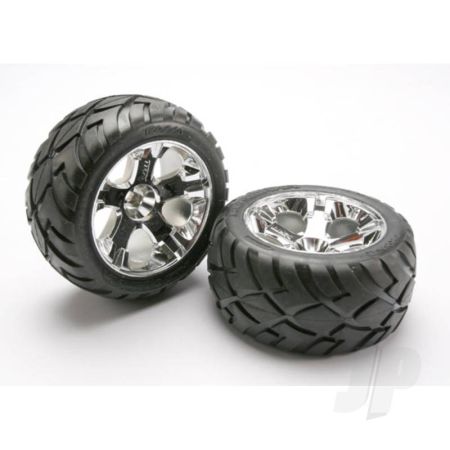 Traxxas Tyres And Wheels, Assembled Glued Anaconda Tyres (Nitro Rear / Electric Front) (1 Left, 1 Right) (TRX5576R)