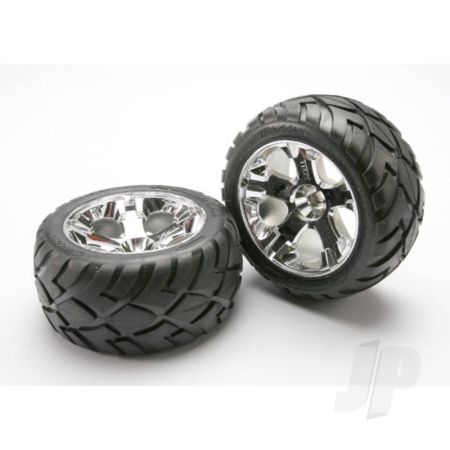 Traxxas Tyres And Wheels, Assembled Glued Anaconda Tyres (Nitro Front) (1 Left, 1 Right) (TRX5577R)