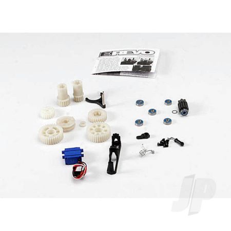Traxxas Two Speed Conversion Kit (E-Revo) (Includes Wide And Close Ratio First Gear Sets, Sub-Micro Servo, And Linkage) (Requires 3 Channel Transmitter) (TRX5692)