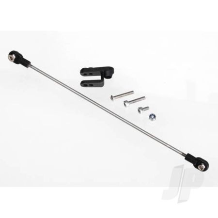 Traxxas Rudder Pushrod, Assembled / Servo Horn / 3X18Mm Bcs (Stainless) (1Pc) / 3X15Mm Cs (Stainless) (1Pc) / 3X6Mm Cs (Stainless) (1Pc) / Nl 3.0 (1Pc) (TRX5741)