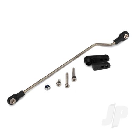 Traxxas Rudder Pushrod, Assembled / Servo Horn / 3X18Mm Bcs (Stainless) (1Pc) / 3X15Mm Cs (Stainless) (1Pc) / 3X6Mm Cs (Stainless) (1Pc) / Nl 3.0 (1Pc) (TRX5781)