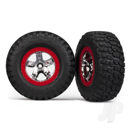 Traxxas Tyres And Wheels, Assembled Glued Bfgoodrich Mud-Terrain T / A Km2 Tyres (2 Pcs) (TRX5869)