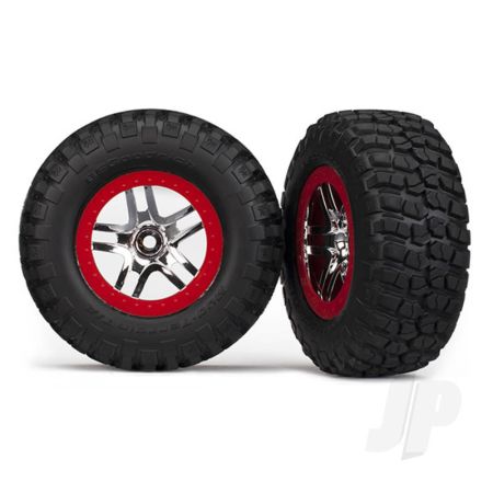 Traxxas Tyres And Wheels, Assembled Glued Bfgoodrich Mud-Terrain T / A Km2 Tyres (2 Pcs) (TRX5877R)