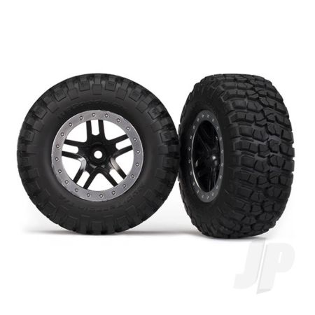 Traxxas Tyres And Wheels, Assembled Glued Bfgoodrich Mud-Terrain T / A Km2 Tyres (2 Pcs) (TRX5885)