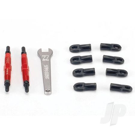 Traxxas Toe Links, Slayer (Tubes 7075-T6 Aluminium, Red) (74Mm, Fits Front Or Rear) (2 Pcs) / Rod Ends, Rear (4 Pcs) / Rod Ends, Front (4 Pcs) / Wrench (1Pc) (TRX5938R)