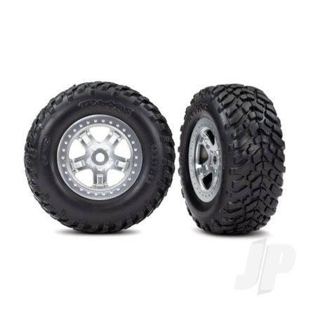 Traxxas Tyres And Wheels, Assembled Glued Sct Off-Road Racing Tyres (2 Pcs) (TRX5973)