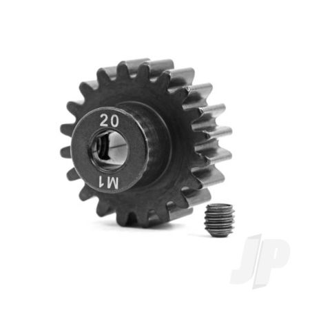Traxxas Gear, 20-T Pinion (Machined, Hardened Steel) (1.0 Metric Pitch) (Fits 5Mm Shaft)/ Set Screw (TRX6494R)