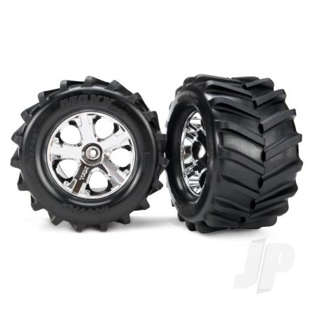 Traxxas Tyres And Wheels, Assembled Glued 2.8In Maxx Tyres (2 Pcs) (TRX6771)