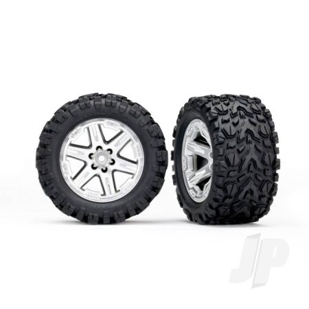 Traxxas Tyres And Chrome Wheels, Assembled / Glued (2.8In) (2 Pcs) (TRX6773R)