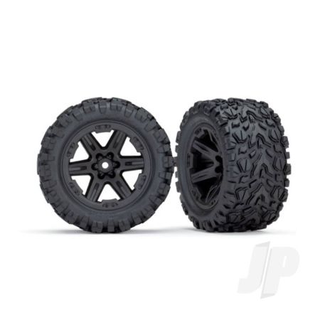Traxxas Black Wheels/Tyres Rxt Complete (2 Pcs) (TRX6774)