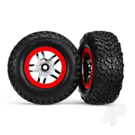 Traxxas Tyres And Wheels, Assembled Glued Sct Off-Road Racing Tyres (2 Pcs) (TRX6891R)