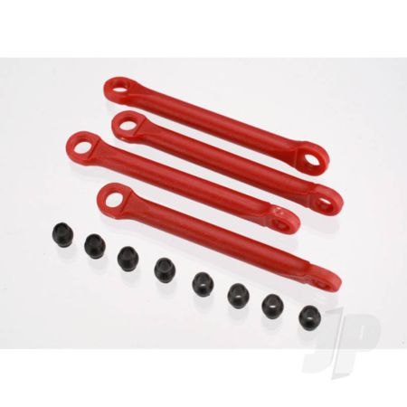 Traxxas Push Rod (Moulded Composite) (Red) (4 Pcs) / Hollow Balls (8 Pcs) (TRX7018)