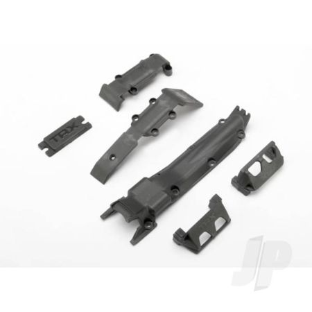 Traxxas Skidplate Set, Front (1Pc) / Rear (1Pc) / Transmission (1Pc) / Steering Servo Guards (2 Pcs) / Steering Servo Cover Plate (1Pc) (TRX7037)