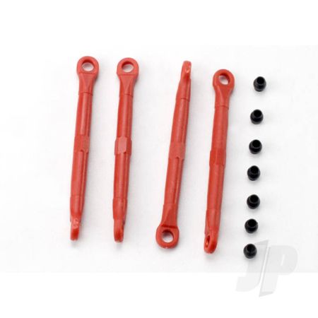 Traxxas Toe Link, Front & Rear (Moulded Composite) (Red) (4 Pcs) / Hollow Balls (8 Pcs) (TRX7038)