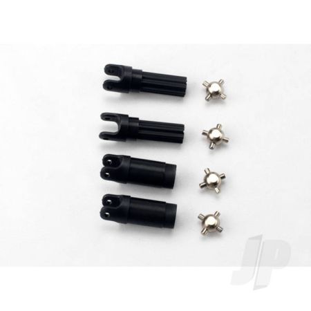 Traxxas Half Shafts, Left Or Right (Internal Splined Half Shaft (2 Pcs) / External Splined Half Shaft) (2 Pcs)) / Metal U-Joints (4 Pcs) (TRX7050)