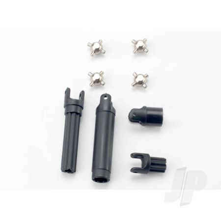 Traxxas Half Shafts, Centre Front (1Pc), Centre Rear (1Pc) (Internal Splined Half Shafts (2 Pcs) / External Splined Half Shaft) (2 Pcs)) / Metal U-Joints (4 Pcs) (TRX7056)