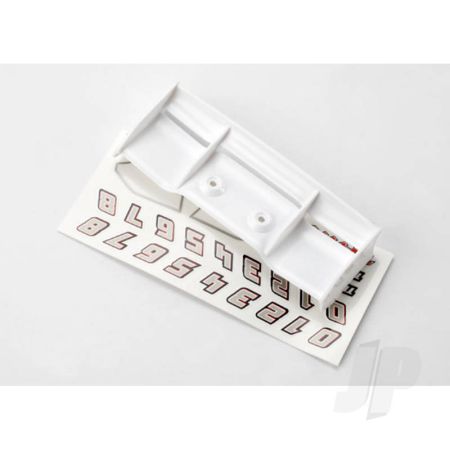 Traxxas Wing, 1:16 E-Revo (White) / Decal Sheet (TRX7123)