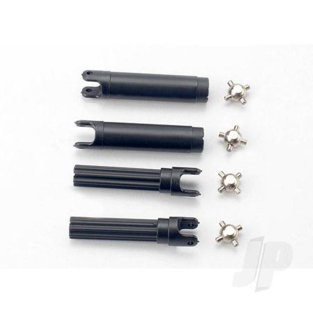 Traxxas Half Shafts, Left Or Right (Internal Splined Half Shaft (2 Pcs) / External Splined Half Shaft) (2 Pcs)) / Metal U-Joints (4 Pcs) (TRX7150)