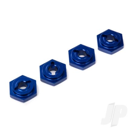 Traxxas Wheel Hubs, Hex, Aluminium (Blue-Anodised) (4 Pcs) (TRX7154X)