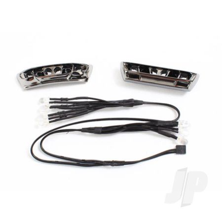 Traxxas Led Lights, Light Harness (4 Clear, 4 Red) / Bumpers, Front & Rear / Wire Ties (3 Pcs) (Requires Power Supply #7286) (TRX7186)